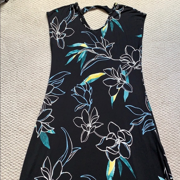 NEW Reitmans black floral maxi dress size M/L - Picture 2 of 10